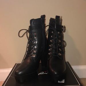 Nasty Gal Platform Biker Booties